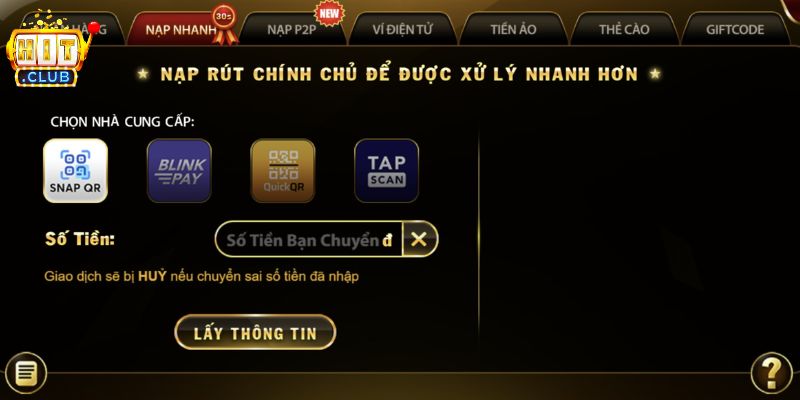 Một số tình huống bạn gặp phải khi Rút tiền HITCLUB