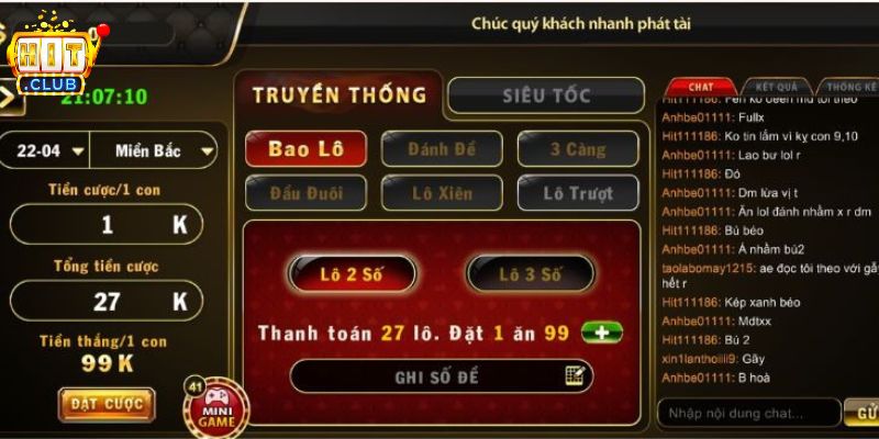 Tìm hiểu về lô đề 1 ăn 99 tại HITCLUB